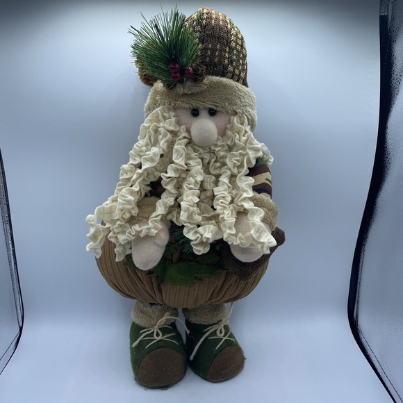 New 17" Stuffed Santa Shelf Mantel‎ Standing Christmas Holiday Winter Decor - Picture 1 of 13